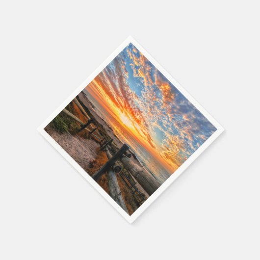 Serviette En Papier Ocean Beach View (Coin)