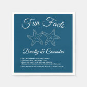 Serviette En Papier Océan bleu marine Mariage Starfish Fun Faits (Devant)