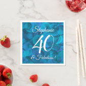 Serviette En Papier Ocean Blue 40 et fabuleuse fête d'anniversaire (En situation)