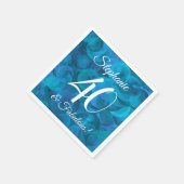 Serviette En Papier Ocean Blue 40 et fabuleuse fête d'anniversaire (Coin)