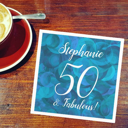 Serviette En Papier Ocean Blue 50 et fabuleuse fête d'anniversaire