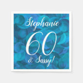 Serviette En Papier Ocean Blue 60 et Sassy Birthday Party (Devant)