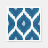 Serviette En Papier Ocean Blue Ikat Moderne Ethnique Impression géomét (Devant)
