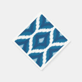 Serviette En Papier Ocean Blue Ikat Moderne Ethnique Impression géomét (Coin)