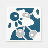 Serviette En Papier Ocean Blue Modern Doodle 1 (Devant)