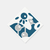 Serviette En Papier Ocean Blue Modern Doodle 1 (Coin)
