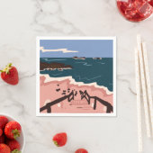 Serviette En Papier Ocean Blues (En situation)
