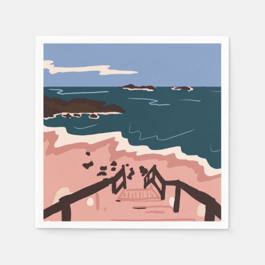 Serviette En Papier Ocean Blues (Devant)