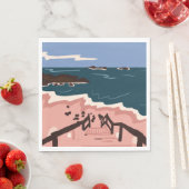 Serviette En Papier Ocean Blues (En situation)