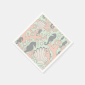 Serviette En Papier Ocean Garden Pastel Cocktail Napkins (Coin)