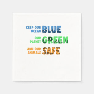 Serviette En Papier Océan Planète Terre Protection De l'environnement