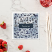 Serviette En Papier Ocean Sea Life Nautical Seashells Beach Mariage (En situation)