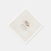 Serviette En Papier Ocean Seashells Beach Boho Coastal Bridal Shower (Coin)