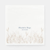 Serviette En Papier Océan sous la mer Mariage élégant (Devant)