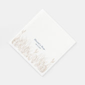 Serviette En Papier Océan sous la mer Mariage élégant (Coin)