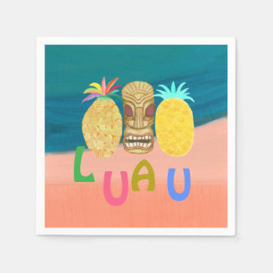 Serviette En Papier Ocean Tiki Fête Ananas Luau