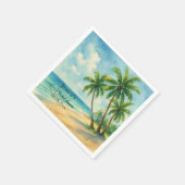 Serviette En Papier Ocean Tropical Island Beach Bridal (Coin)