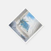Serviette En Papier Ocean View in a Bedroom Window (Coin)