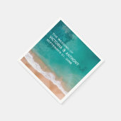 Serviette En Papier Ocean Wave, Mariage plage (Coin)