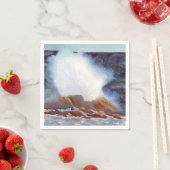 Serviette En Papier Ocean Wave Napkin (En situation)