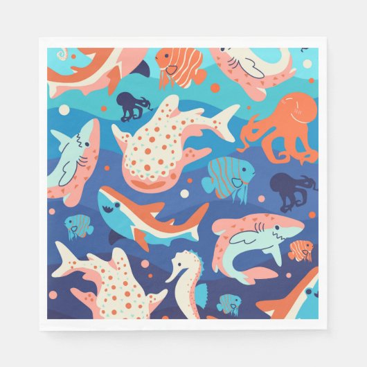 Serviette En Papier Ocean Wonders (Devant)