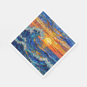 Serviette En Papier Oceanic Coastal Ocean Waves Sunset   (Coin)