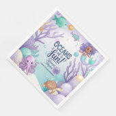 Serviette En Papier Océans de Fun Mermaid Anniversaire V2 ID1142 (Coin)