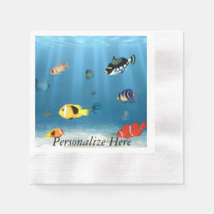 Serviette En Papier Océans des poissons