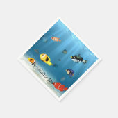 Serviette En Papier Océans Du Poisson (Coin)