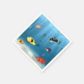 Serviette En Papier Océans Du Poisson (Coin)