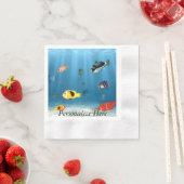 Serviette En Papier Océans Du Poisson (En situation)