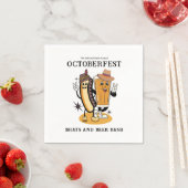 Serviette En Papier Octoberfest Brats et bière Fall Party Retro (En situation)