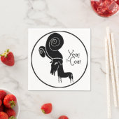 Serviette En Papier Odd Ram Chèvre chinois Année Zodiac Anniversaire P (En situation)