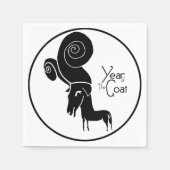 Serviette En Papier Odd Ram Chèvre chinois Année Zodiac Anniversaire P (Devant)