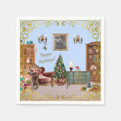 Serviette En Papier Ode to the Nutcracker Ballet Blue (Devant)