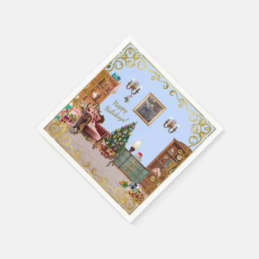 Serviette En Papier Ode to the Nutcracker Ballet Blue (Coin)