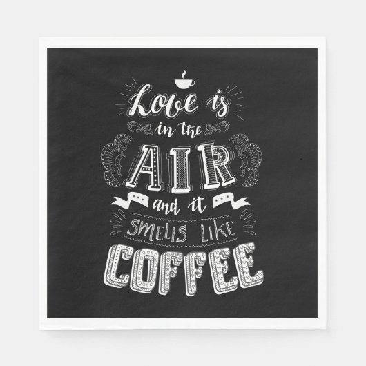 Serviette En Papier Odeurs De Café (Devant)