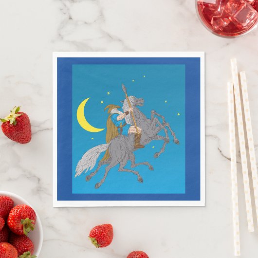 Serviette En Papier Odin Riding Sleipnir Norse Mythologie Vive Dieu