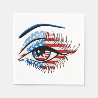Serviette En Papier Oeil de drapeau américain, Clipart de sublimation