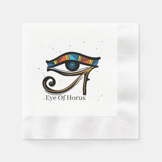 Serviette En Papier OEil de Horus sur papyrus, hiéroglyphes égyptiens (Devant)