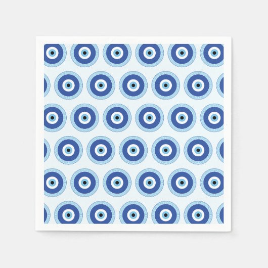 Serviette En Papier Oeil mal grec dans la clé grecque (Devant)