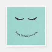 Serviette En Papier OEil noir de menthe crème (Devant)