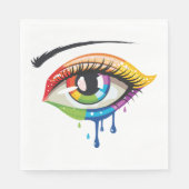 Serviette En Papier Oeil peint (Devant)
