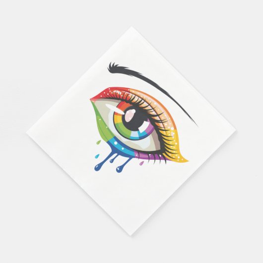 Serviette En Papier Oeil peint (Coin)