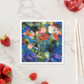 Serviette En Papier Oeillets dans un vase de verre rond (En situation)