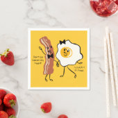 Serviette En Papier Oeuf de Bacon 'N (En situation)