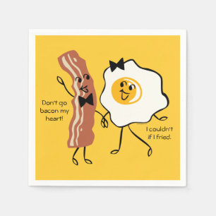 Serviette En Papier Oeuf de Bacon 'N