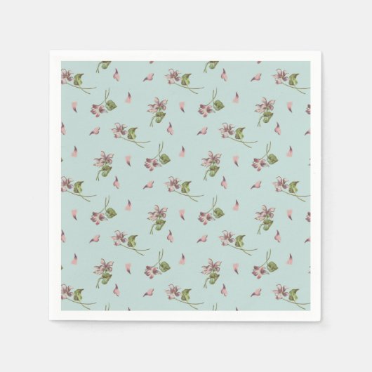 Serviette En Papier OEuf de canard à fleurs (Devant)