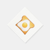 Serviette En Papier Oeuf frit Sur Toast (Coin)