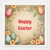Serviette En Papier Oeufs Collection Vintage de Pâques (Devant)